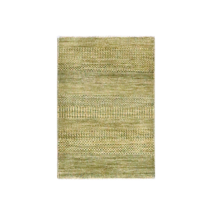2'0" x 3'0" New Hand Knotted Brown Wool & Silk Rectangle Oriental Rug - MOA10276461