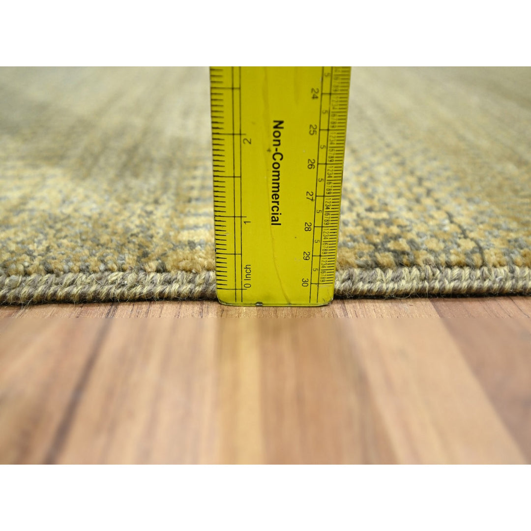 2'0" x 3'0" New Hand Knotted Brown Wool & Silk Rectangle Oriental Rug - MOA10276461