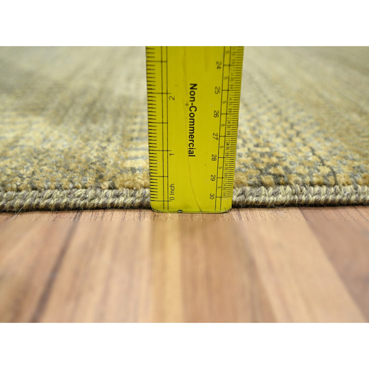 2'0" x 3'0" New Hand Knotted Brown Wool & Silk Rectangle Oriental Rug - MOA10276461