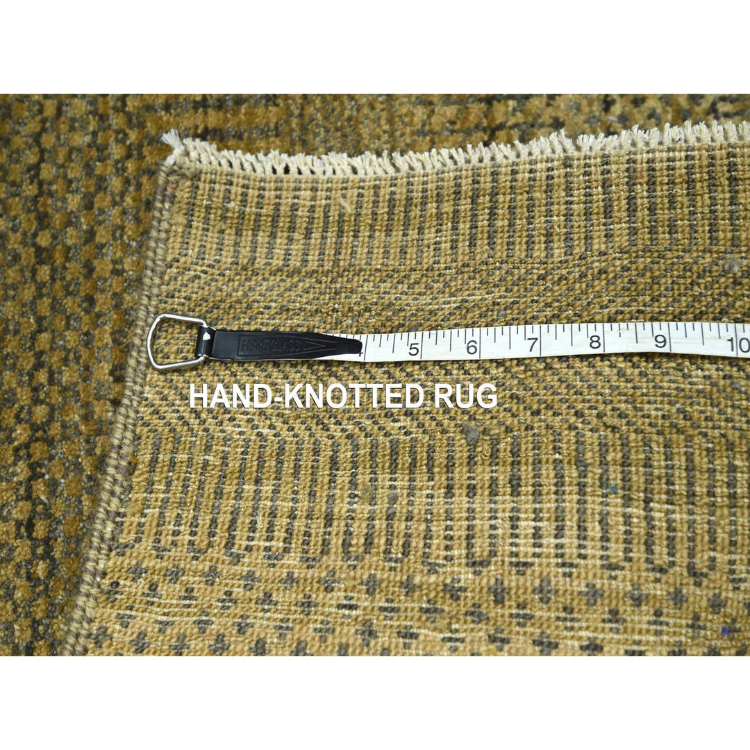 2'0" x 3'0" New Hand Knotted Brown Wool & Silk Rectangle Oriental Rug - MOA10276461