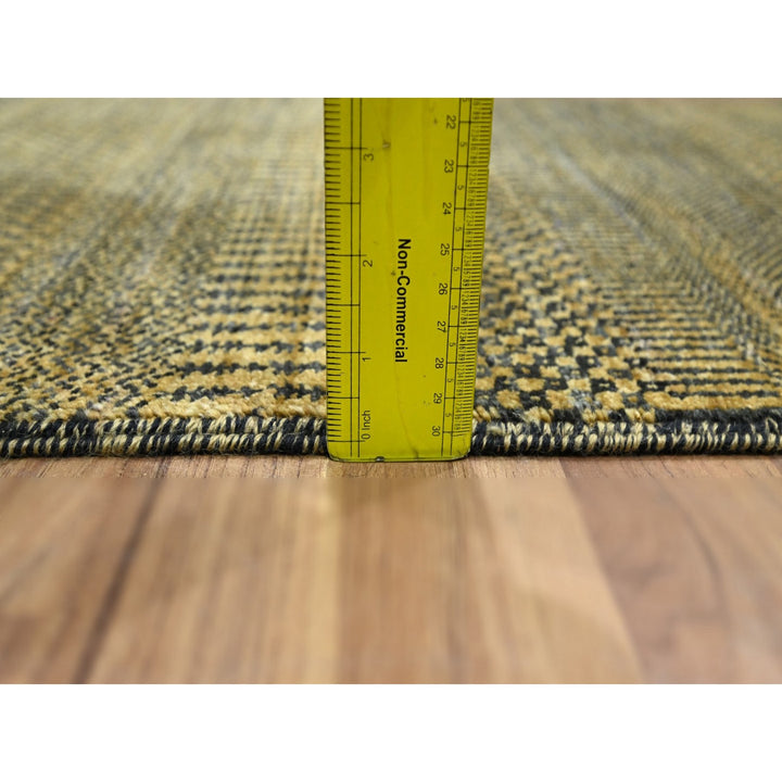 2'0" x 3'0" New Hand Knotted Brown Wool & Silk Rectangle Oriental Rug - MOA10276462