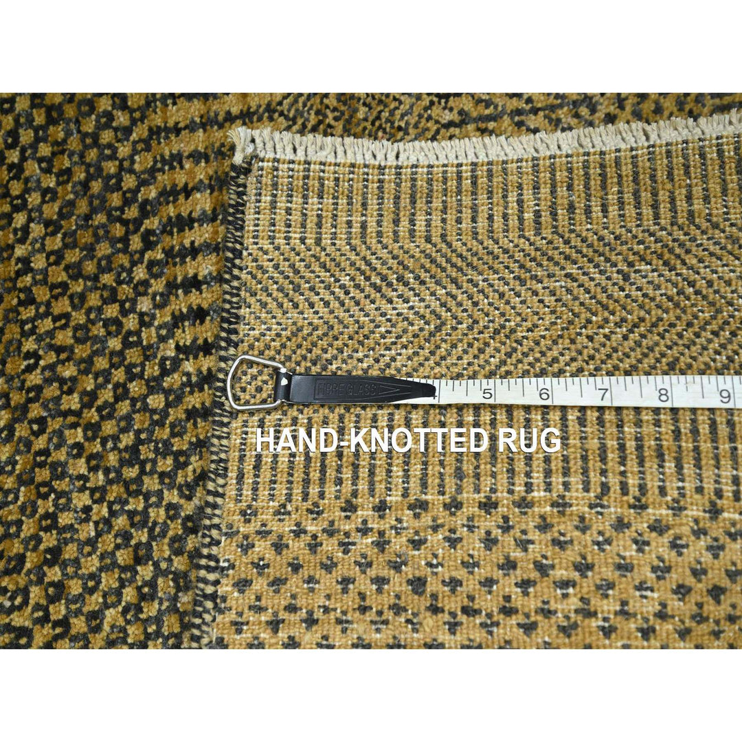 2'0" x 3'0" New Hand Knotted Brown Wool & Silk Rectangle Oriental Rug - MOA10276462