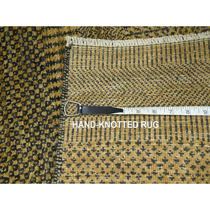 2'0" x 3'0" New Hand Knotted Brown Wool & Silk Rectangle Oriental Rug - MOA10276462