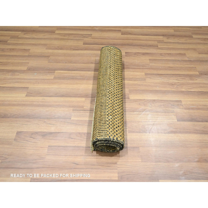 2'0" x 3'0" New Hand Knotted Brown Wool & Silk Rectangle Oriental Rug - MOA10276462