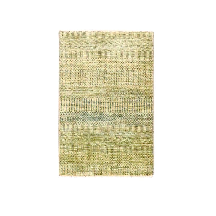 2'0" x 3'0" New Hand Knotted Brown Wool & Silk Rectangle Oriental Rug - MOA10276463