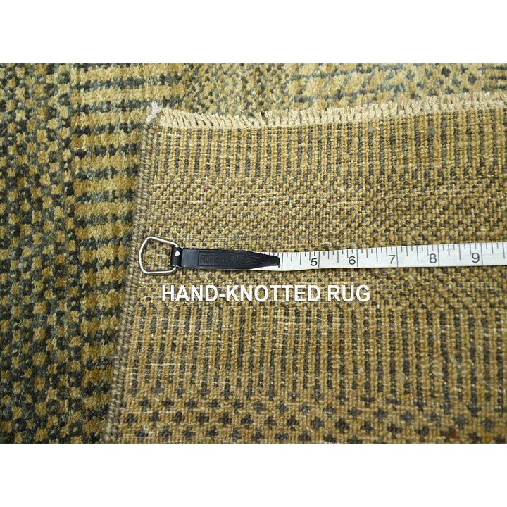 2'0" x 3'0" New Hand Knotted Brown Wool & Silk Rectangle Oriental Rug - MOA10276463