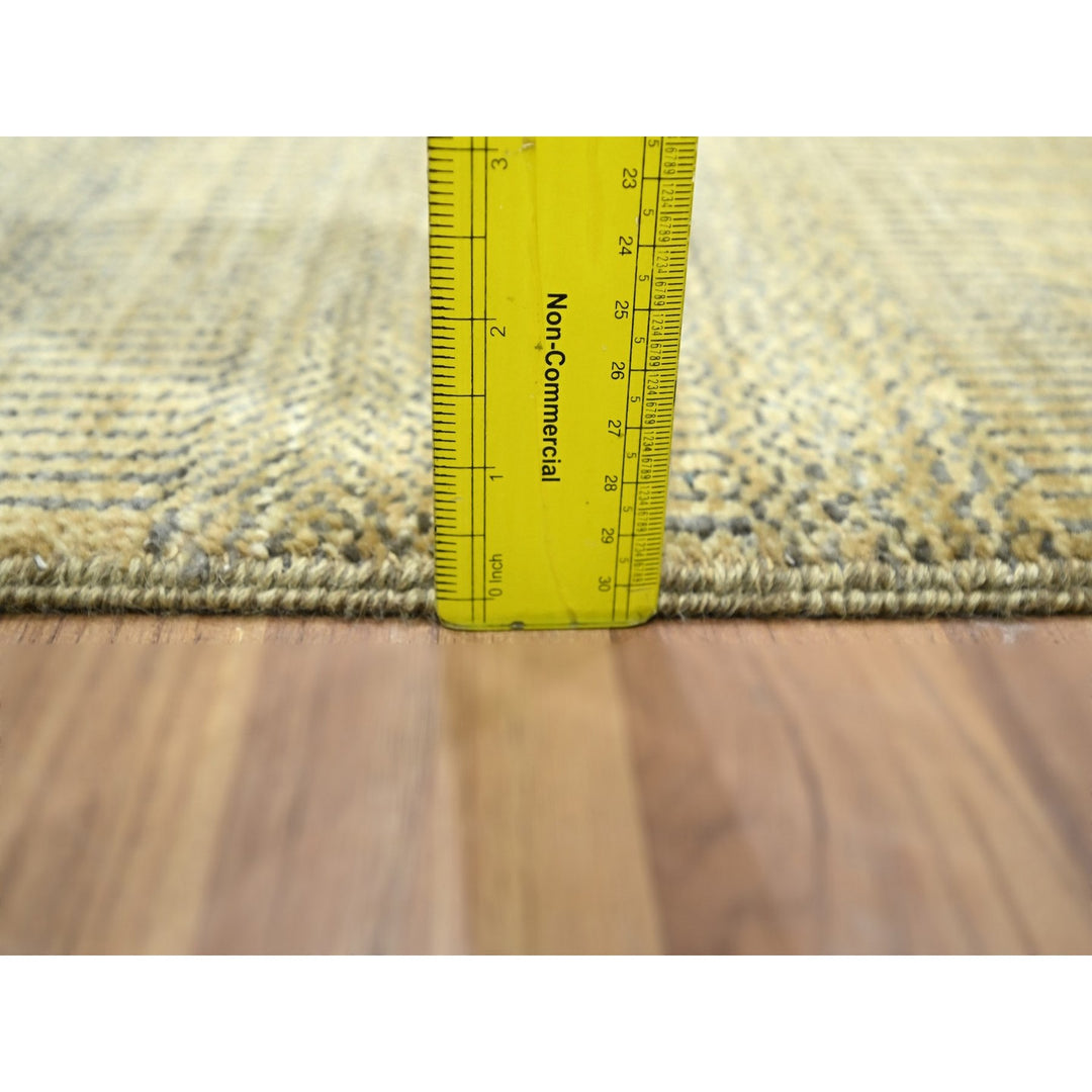 2'0" x 3'0" New Hand Knotted Brown Wool & Silk Rectangle Oriental Rug - MOA10276465