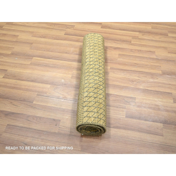 2'0" x 3'0" New Hand Knotted Brown Wool & Silk Rectangle Oriental Rug - MOA10276465