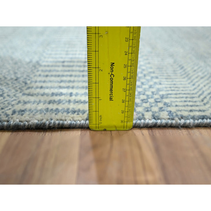 2'0" x 3'0" New Hand Knotted Blue Wool & Silk Rectangle Oriental Rug - MOA10276468