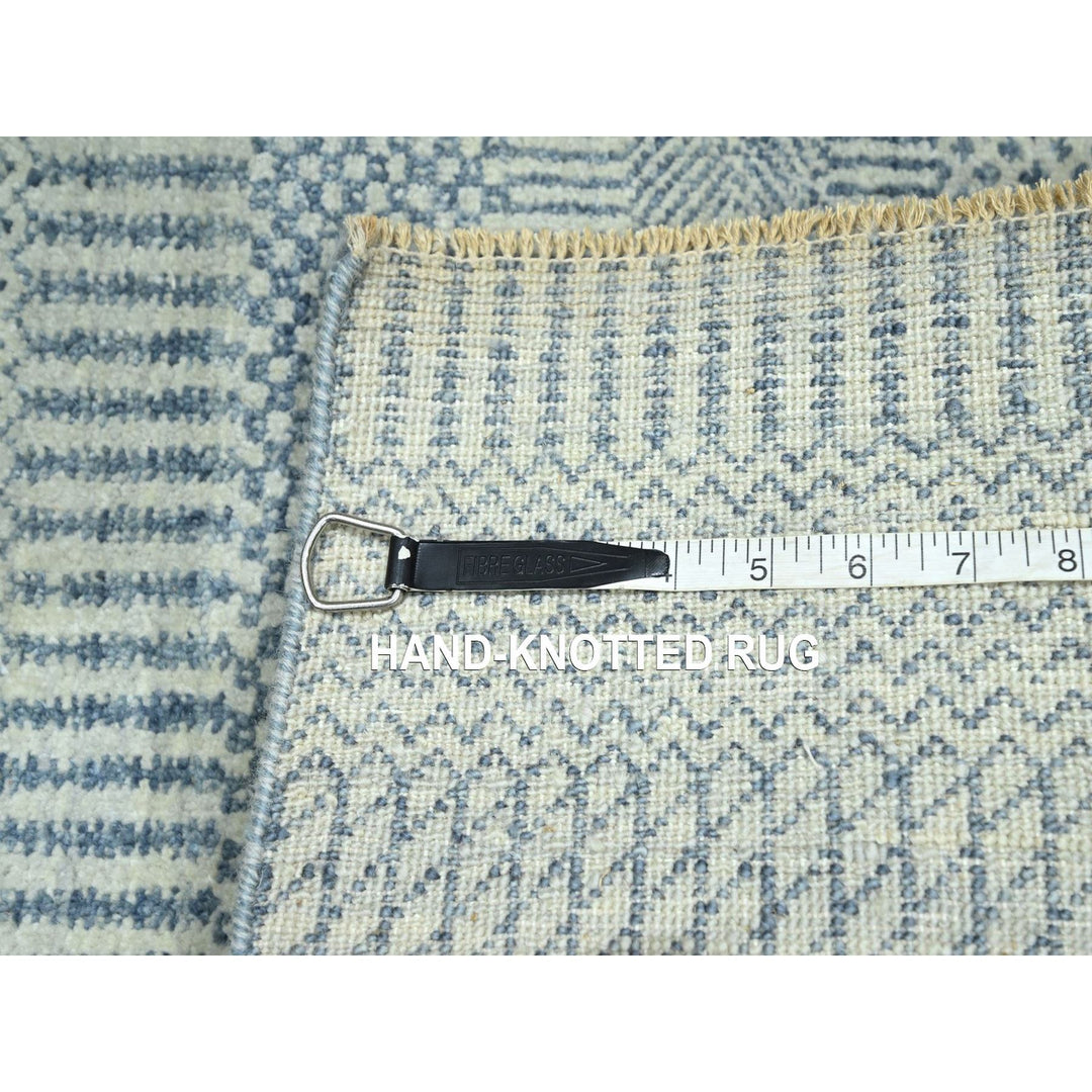 2'0" x 3'0" New Hand Knotted Blue Wool & Silk Rectangle Oriental Rug - MOA10276469