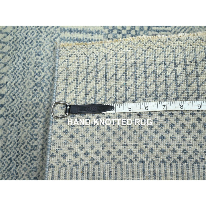 2'0" x 3'0" New Hand Knotted Blue Wool & Silk Rectangle Oriental Rug - MOA10276470