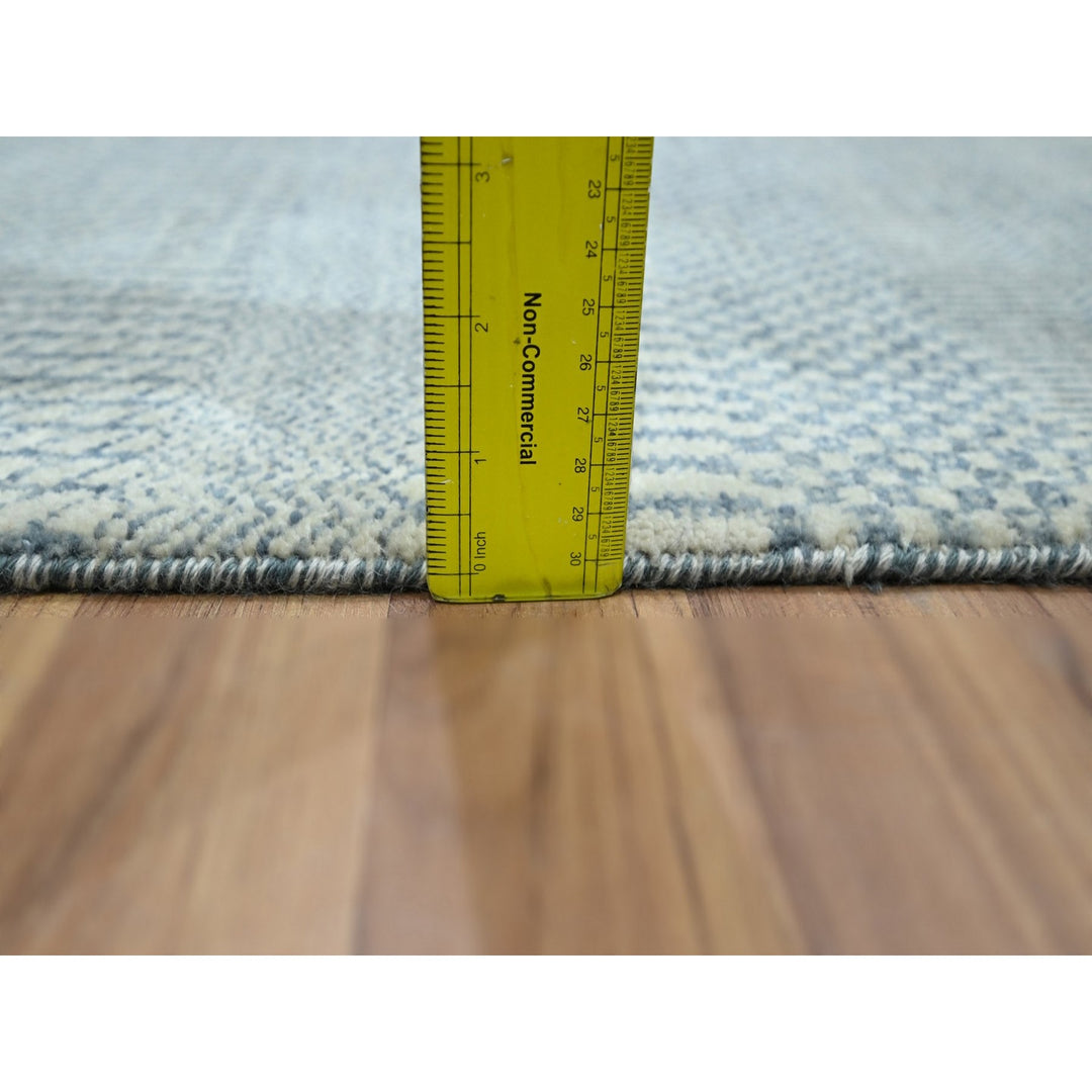 2'0" x 3'0" New Hand Knotted Blue Wool & Silk Rectangle Oriental Rug - MOA10276471
