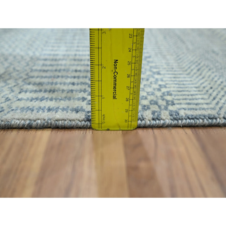 2'0" x 3'0" New Hand Knotted Blue Wool & Silk Rectangle Oriental Rug - MOA10276474