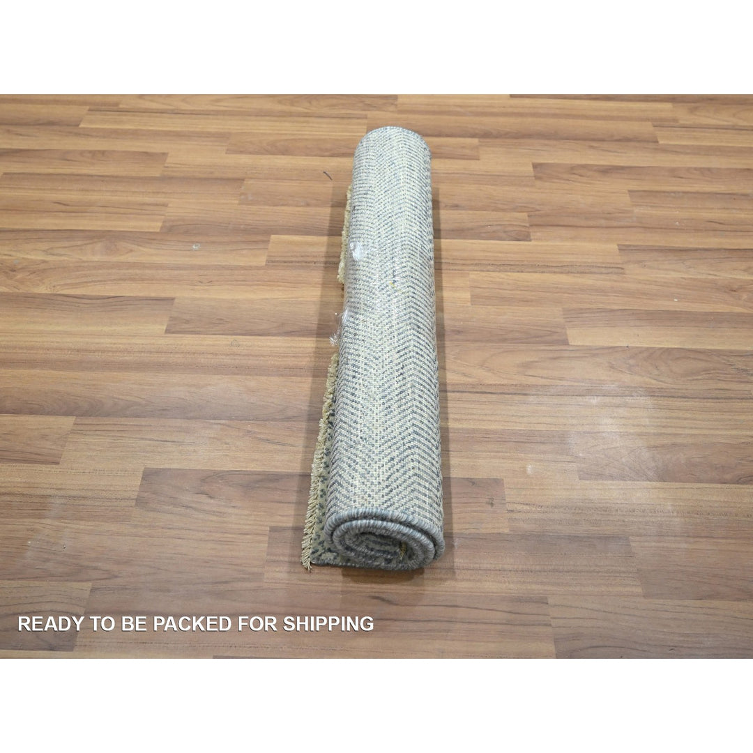 2'0" x 3'0" New Hand Knotted Black Wool & Silk Rectangle Oriental Rug - MOA10276475