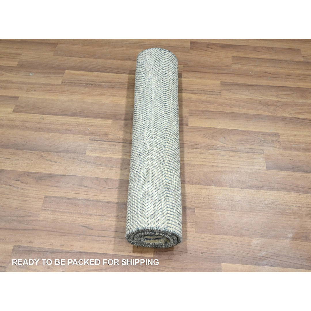 2'0" x 3'0" New Hand Knotted Blue Wool Rectangle Oriental Rug - MOA10276476