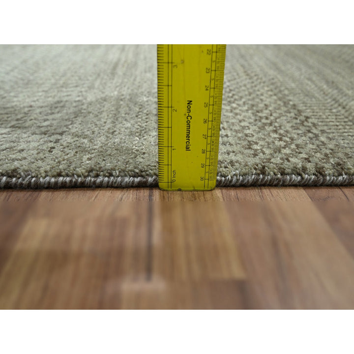 2'0" x 3'0" New Hand Knotted Brown Wool & Silk Rectangle Oriental Rug - MOA10276479