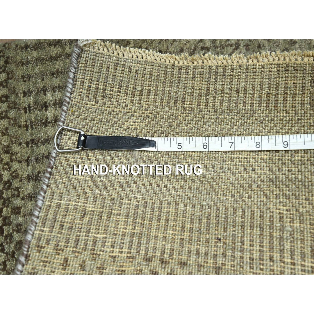 2'0" x 3'0" New Hand Knotted Brown Wool & Silk Rectangle Oriental Rug - MOA10276479