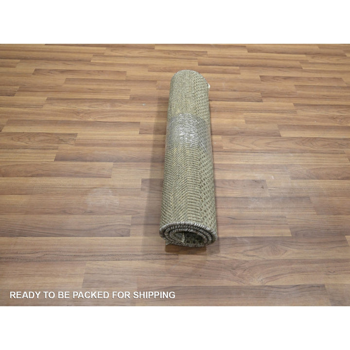 2'0" x 3'0" New Hand Knotted Brown Wool & Silk Rectangle Oriental Rug - MOA10276479