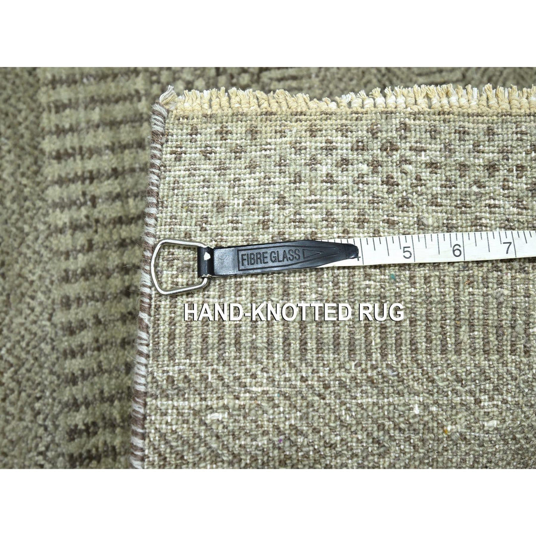 2'0" x 3'0" New Hand Knotted Grey Wool Rectangle Oriental Rug - MOA10276481