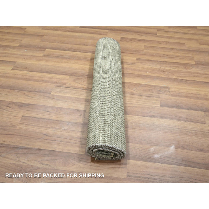 2'0" x 3'0" New Hand Knotted Brown Wool Rectangle Oriental Rug - MOA10276482