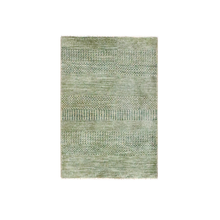 2'0" x 3'0" New Hand Knotted Brown Wool & Silk Rectangle Oriental Rug - MOA10276483