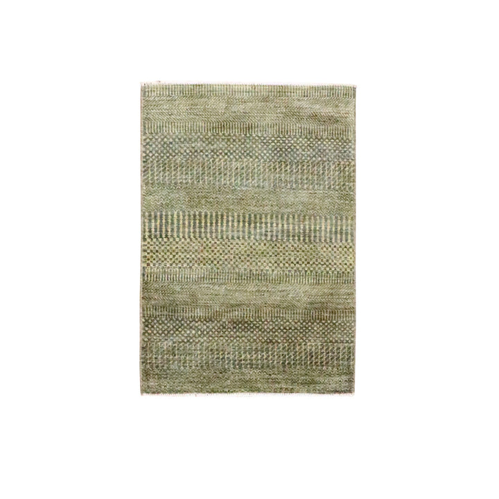 2'0" x 3'0" New Hand Knotted Brown Wool Rectangle Oriental Rug - MOA10276484