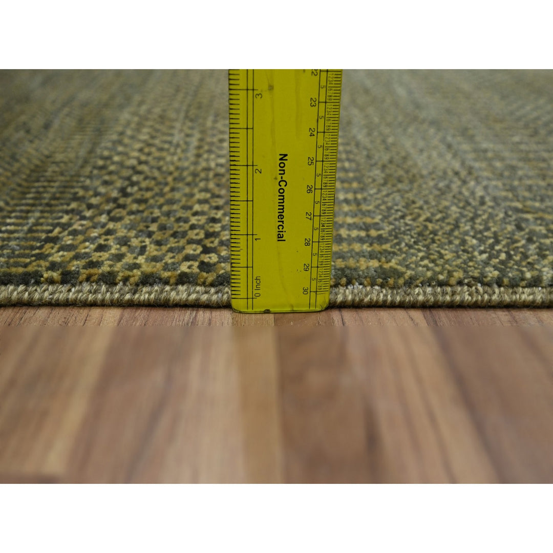 2'0" x 3'0" New Hand Knotted Brown Wool Rectangle Oriental Rug - MOA10276484