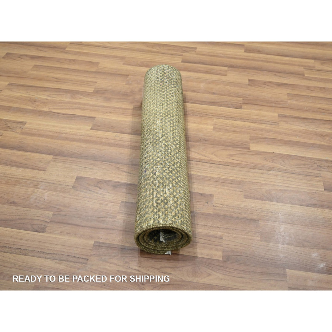 2'0" x 3'0" New Hand Knotted Brown Wool Rectangle Oriental Rug - MOA10276485