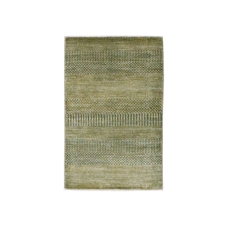 2'0" x 3'0" New Hand Knotted Brown Wool Rectangle Oriental Rug - MOA10276486