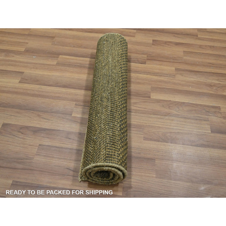 2'0" x 3'0" New Hand Knotted Brown Wool Rectangle Oriental Rug - MOA10276486