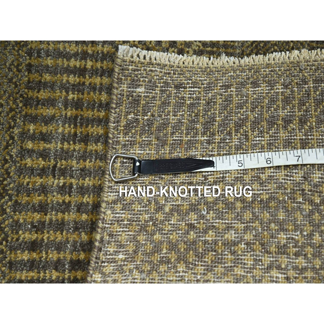 2'0" x 3'0" New Hand Knotted Brown Wool Rectangle Oriental Rug - MOA10276488