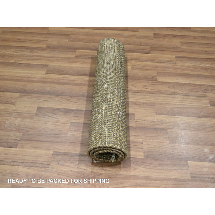 2'0" x 3'0" New Hand Knotted Brown Wool Rectangle Oriental Rug - MOA10276488