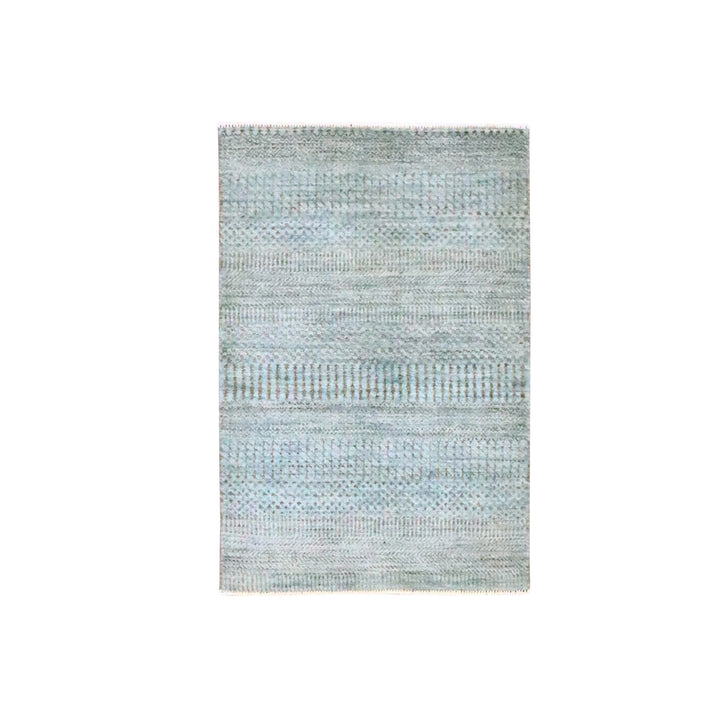 2'0" x 3'0" New Hand Knotted Blue 0 Rectangle Oriental Rug - MOA10276489