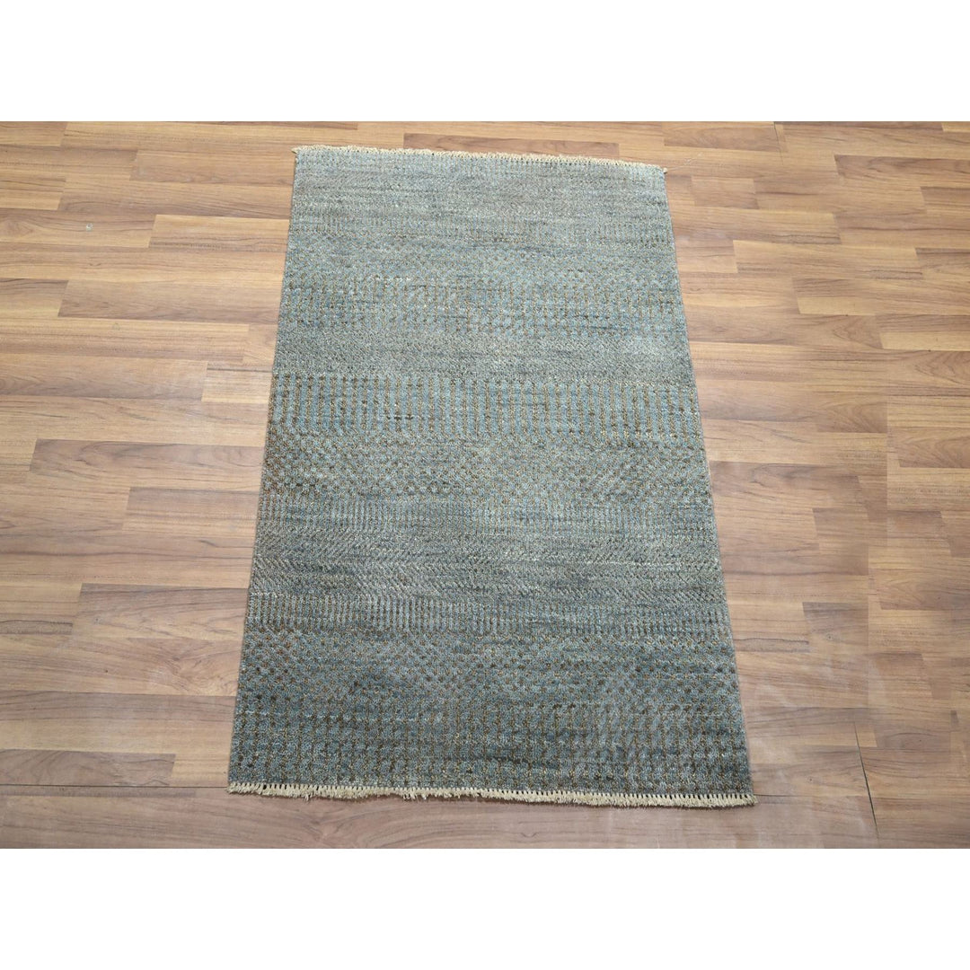 2'0" x 3'0" New Hand Knotted Blue 0 Rectangle Oriental Rug - MOA10276489