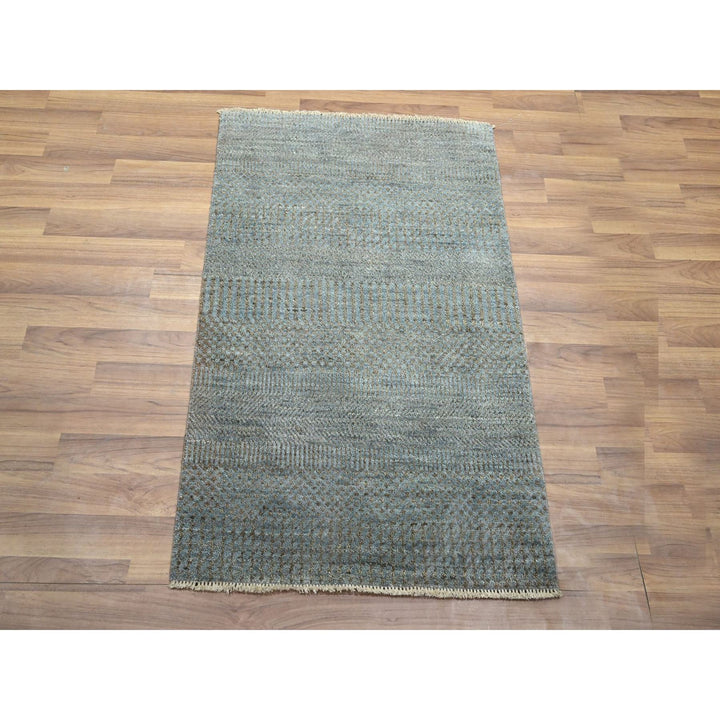 2'0" x 3'0" New Hand Knotted Blue 0 Rectangle Oriental Rug - MOA10276489