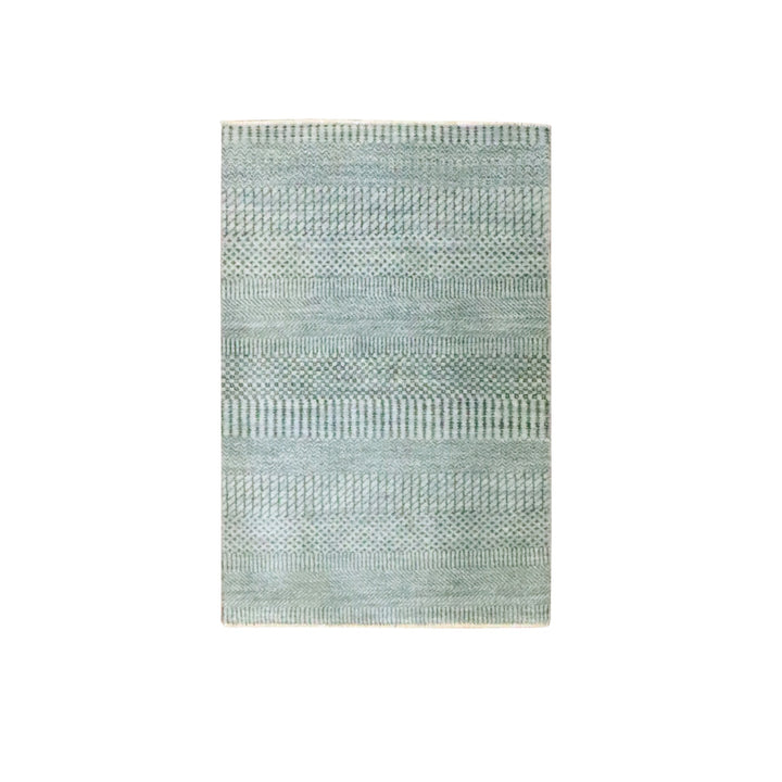 2'0" x 3'0" New Hand Knotted Blue Wool & Silk Rectangle Oriental Rug - MOA10276490