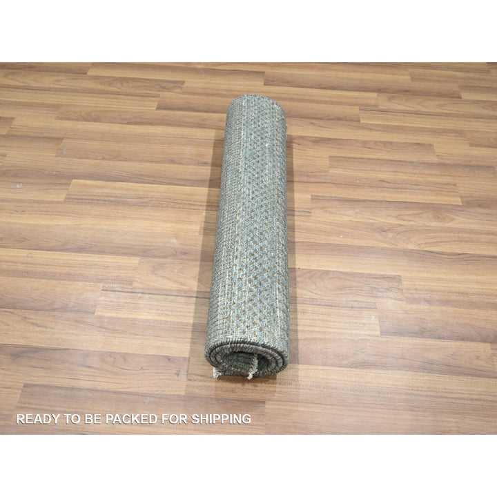 2'0" x 3'0" New Hand Knotted Blue Wool & Silk Rectangle Oriental Rug - MOA10276490