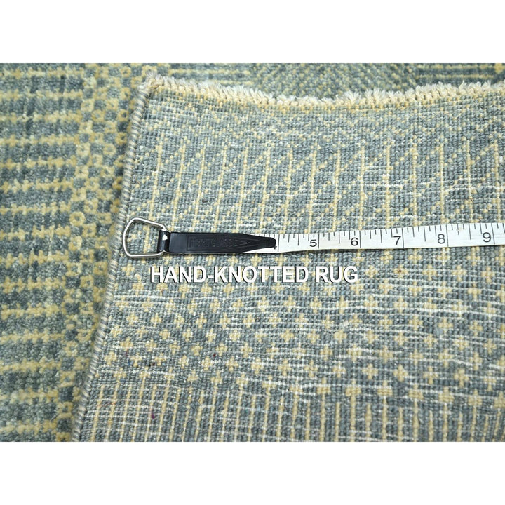 2'0" x 3'0" New Hand Knotted Grey Wool & Silk Rectangle Oriental Rug - MOA10276494