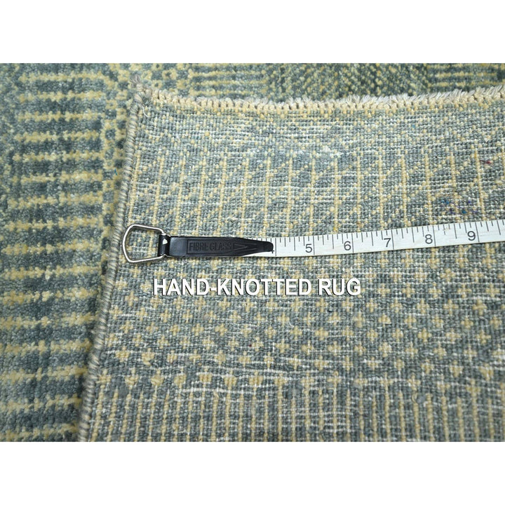 2'0" x 3'0" New Hand Knotted Grey Wool & Silk Rectangle Oriental Rug - MOA10276495