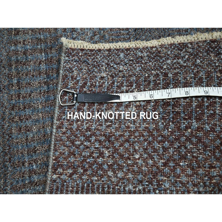 2'0" x 3'0" New Hand Knotted Grey Wool & Silk Rectangle Oriental Rug - MOA10276496