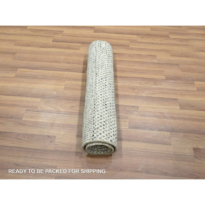 2'0" x 3'0" New Hand Knotted Ivory Wool & Silk Rectangle Oriental Rug - MOA10276498