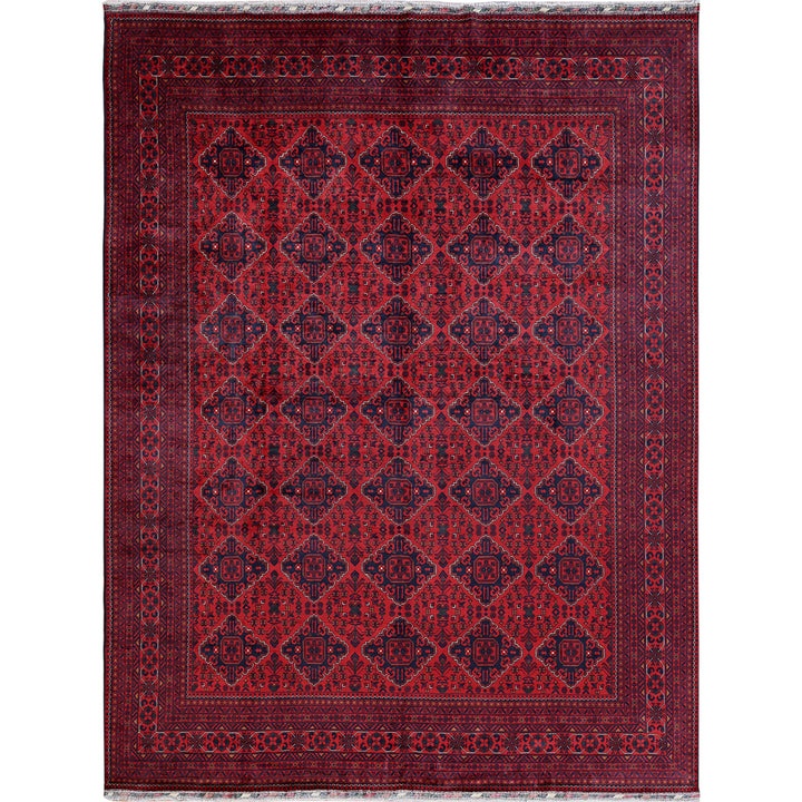 9'10" x 12'8" New Hand Knotted Red Wool Rectangle Oriental Rug - MOA102764
