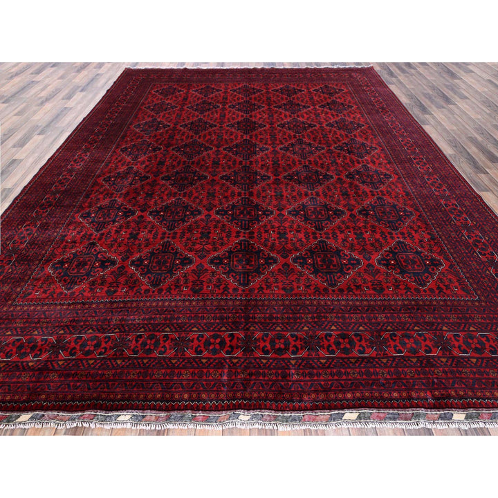 9'10" x 12'8" New Hand Knotted Red Wool Rectangle Oriental Rug - MOA102764