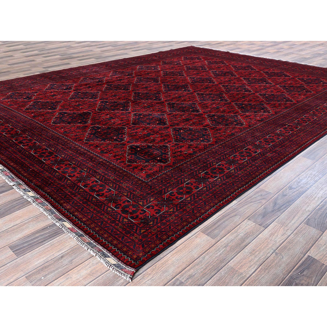9'10" x 12'8" New Hand Knotted Red Wool Rectangle Oriental Rug - MOA102764