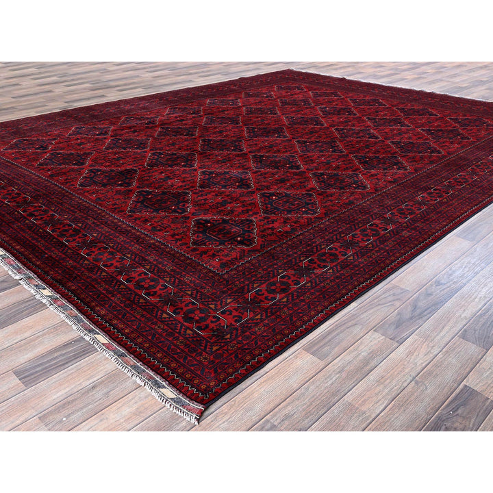 9'10" x 12'8" New Hand Knotted Red Wool Rectangle Oriental Rug - MOA102764