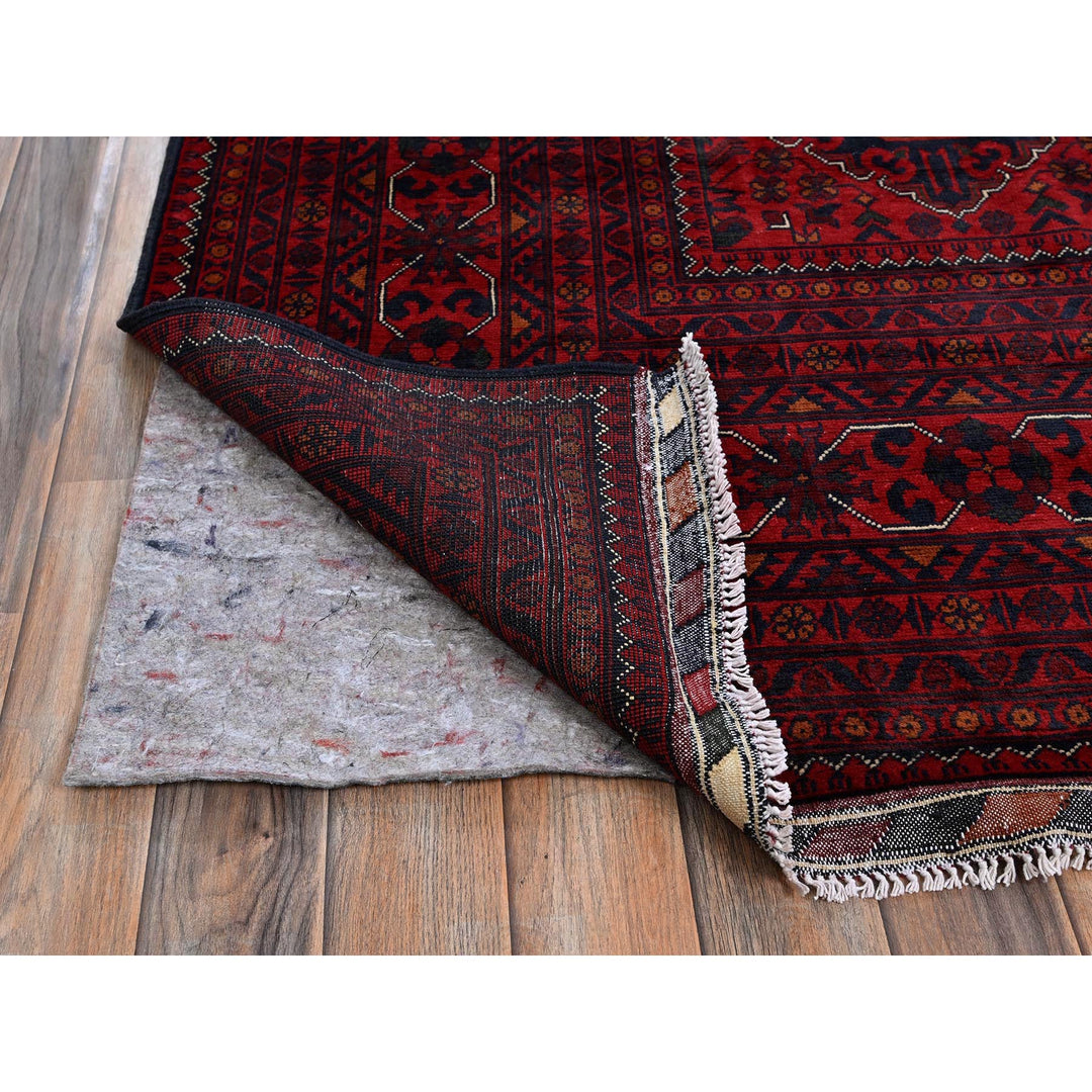 9'10" x 12'8" New Hand Knotted Red Wool Rectangle Oriental Rug - MOA102764