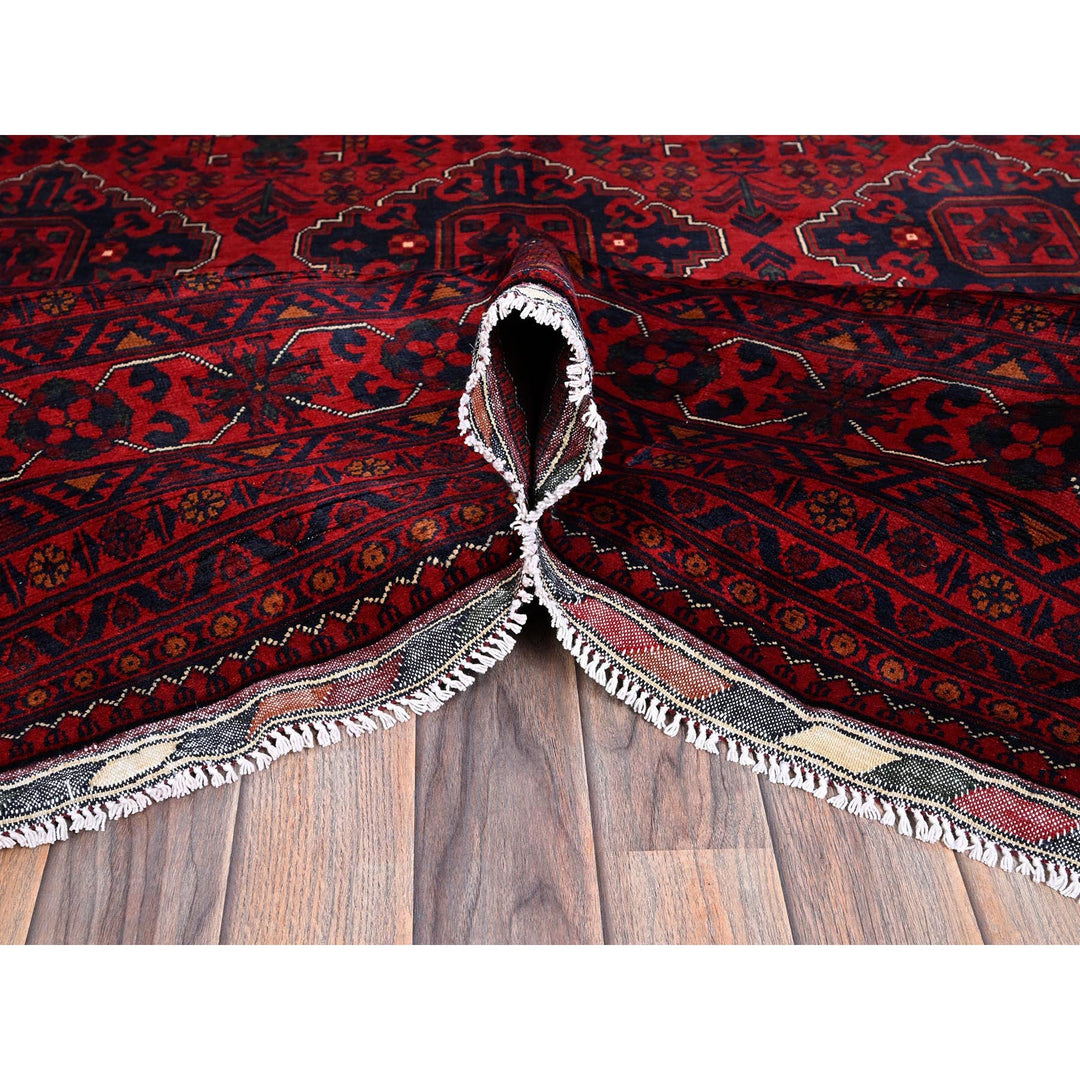 9'10" x 12'8" New Hand Knotted Red Wool Rectangle Oriental Rug - MOA102764