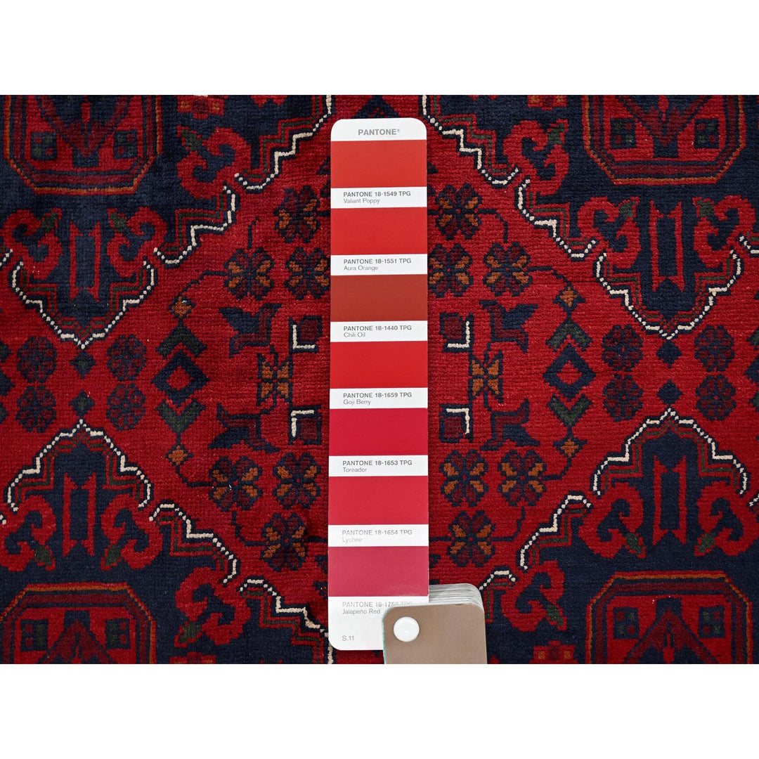 9'10" x 12'8" New Hand Knotted Red Wool Rectangle Oriental Rug - MOA102764