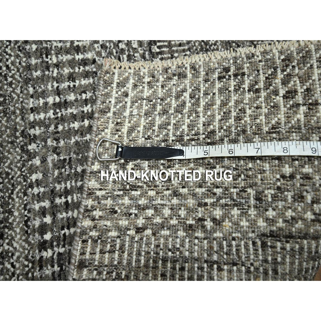 2'0" x 3'0" New Hand Knotted Brown Wool & Silk Rectangle Oriental Rug - MOA10276507
