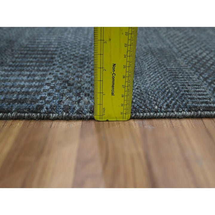 2'0" x 3'0" New Hand Knotted Blue Wool & Silk Rectangle Oriental Rug - MOA10276508